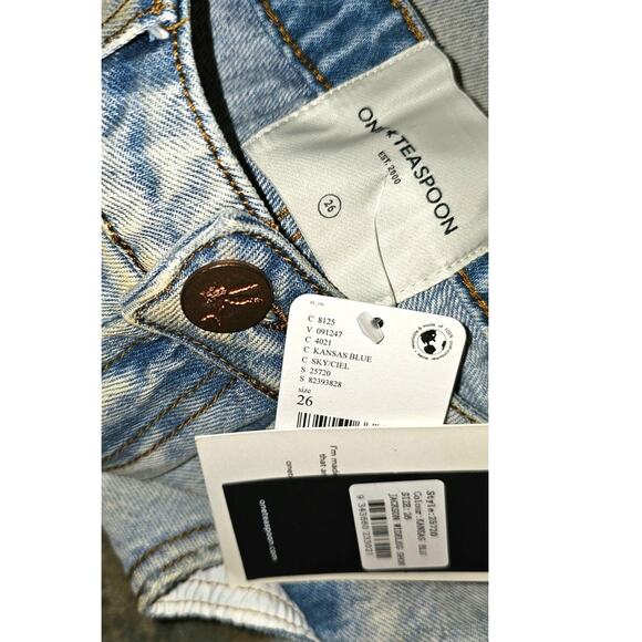 New Free People One Teaspoon Jackson Mid-Waist Shorts $108 SIZE 26 Kansas Blue - Picture 7 of 7